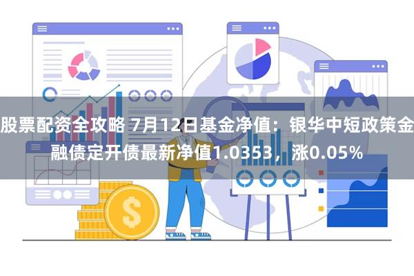 股票配资全攻略 7月12日基金净值：银华中短政策金融债定开债最新净值1.0353，涨0.05%