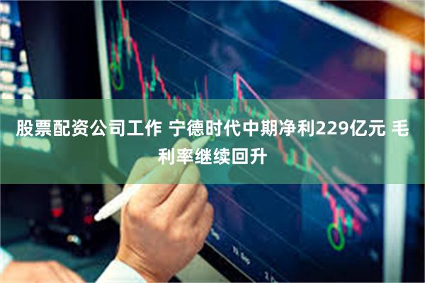 股票配资公司工作 宁德时代中期净利229亿元 毛利率继续回升