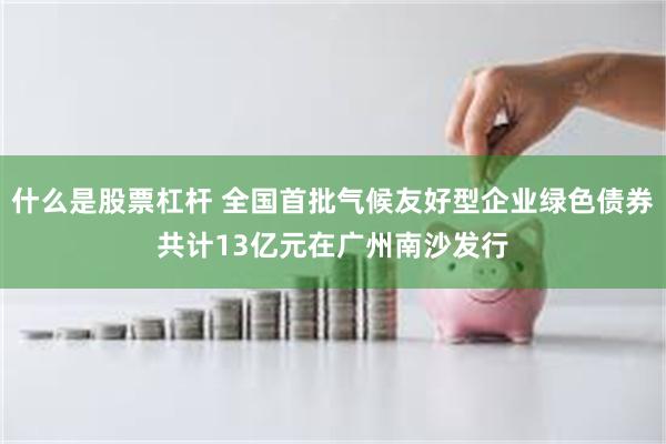 什么是股票杠杆 全国首批气候友好型企业绿色债券共计13亿元在广州南沙发行
