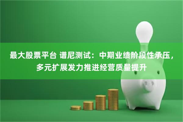 最大股票平台 谱尼测试：中期业绩阶段性承压，多元扩展发力推进经营质量提升