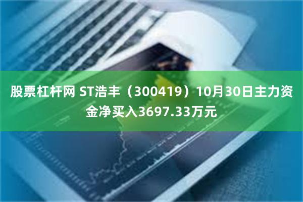 股票杠杆网 ST浩丰（300419）10月30日主力资金净买入3697.33万元