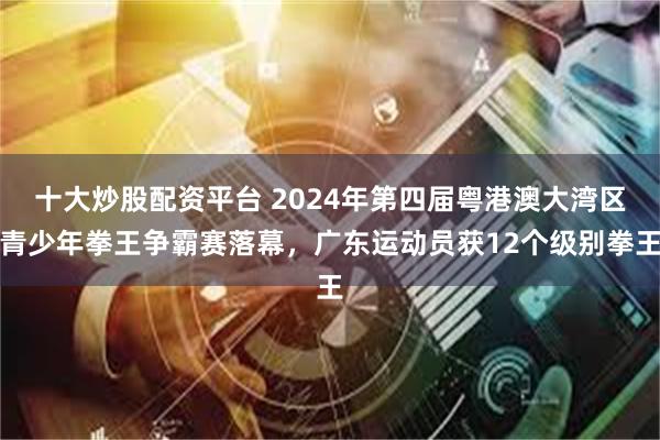 十大炒股配资平台 2024年第四届粤港澳大湾区青少年拳王争霸赛落幕，广东运动员获12个级别拳王
