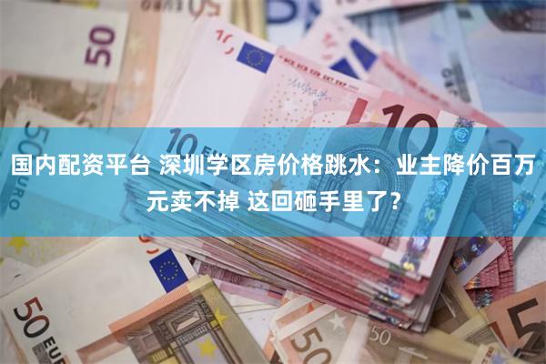 国内配资平台 深圳学区房价格跳水：业主降价百万元卖不掉 这回砸手里了？