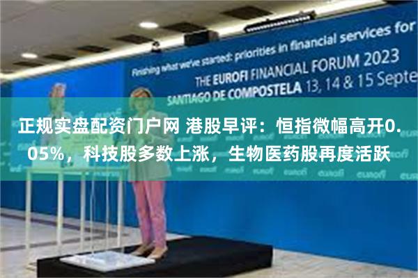 正规实盘配资门户网 港股早评：恒指微幅高开0.05%，科技股