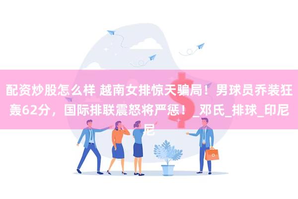 配资炒股怎么样 越南女排惊天骗局！男球员乔装狂轰62分，国际